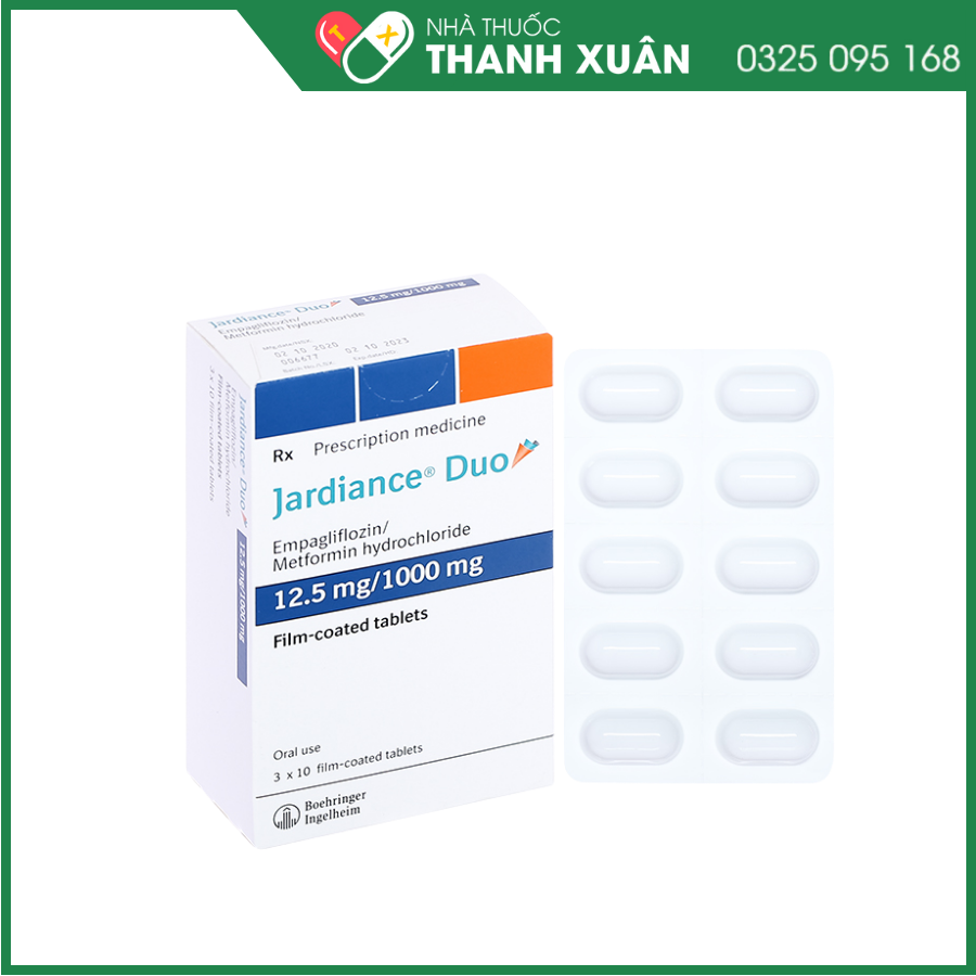 Jardiance Duo 12.5mg/1000mg trị đái tháo đường